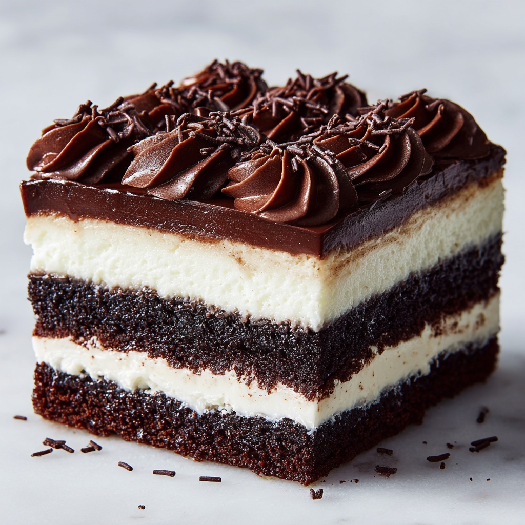 Brownie Refrigerator Cake Recipe - Recipe Image