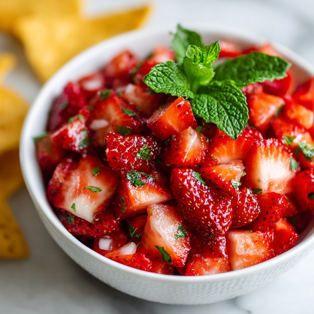 Dessert Strawberry Salsa with Cinnamon Chips Recipe - Recipe Image