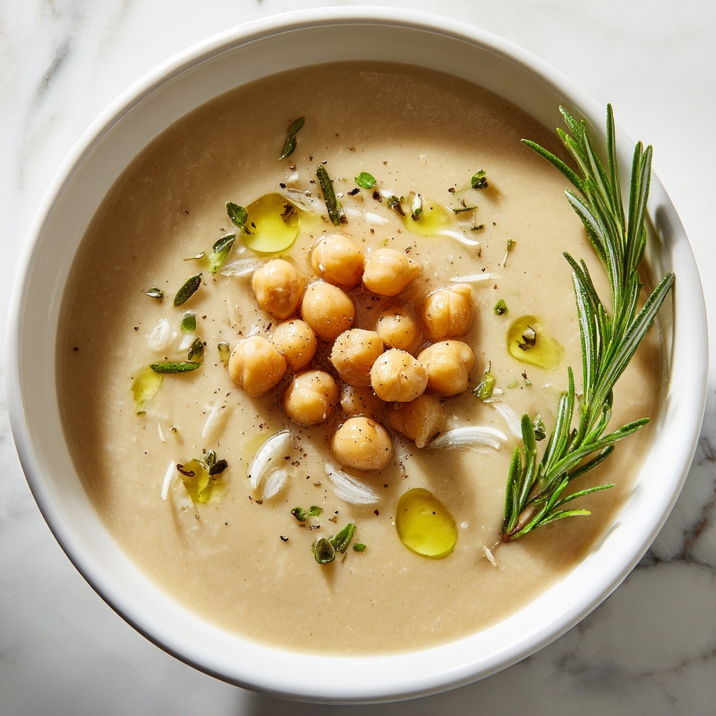 Easy Garlic Chickpea Soup Recipe - Recipe Image