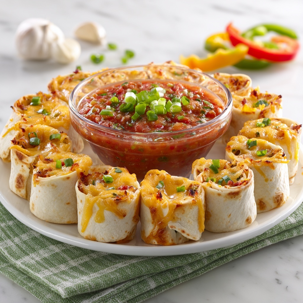 Blooming Chicken Quesadilla Ring Recipe - Recipe Image