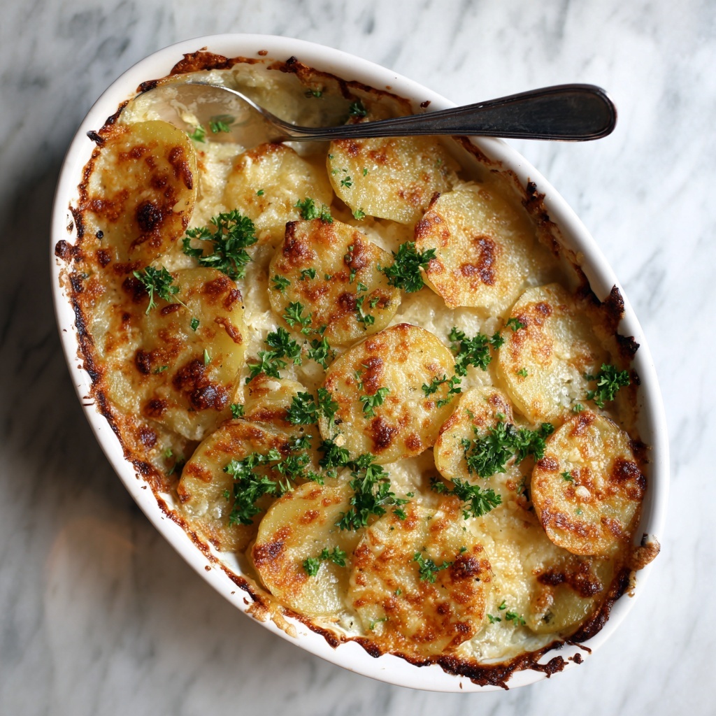 Dad’s Creamy & Cheesy Au Gratin Potatoes Recipe - Recipe Image